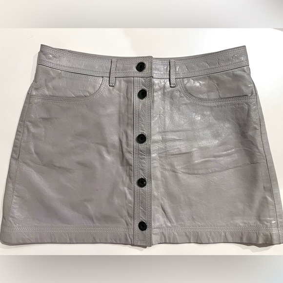 Theory Vintage 100% Leather mini skirt - Picture 1 of 7